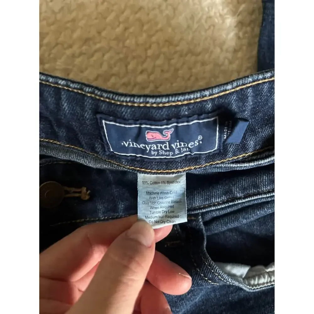 Vineyard Vines Men's Jeans 34x30 Dark Wash Rinse Classic Straight Leg